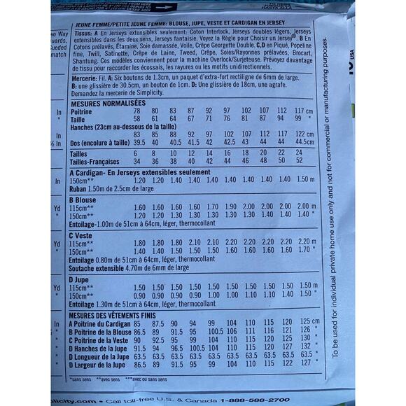 Simplicity Sewing pattern 2154 Suit skirt blouse blazer sz 6-14 - Picture 5 of 5